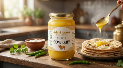 A2 Desi Cow Ghee — Hand Churned Bilona Pure A2 Ghee 1L