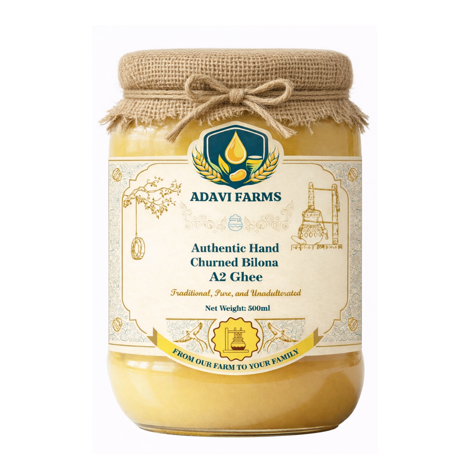 A2 Desi Cow Ghee — Hand Churned Bilona Pure A2 Ghee